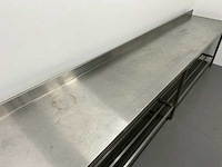 Rvs werktafel met spatrand - afbeelding 5 van  6