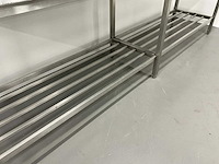 Rvs werktafel met spatrand - afbeelding 3 van  4