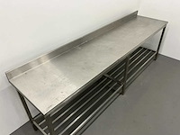 Rvs werktafel met spatrand - afbeelding 4 van  4