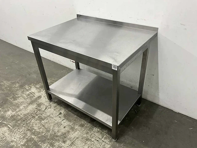 Rvs werktafel met spatrand - afbeelding 1 van  5
