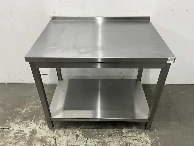 Rvs werktafel met spatrand - afbeelding 2 van  5