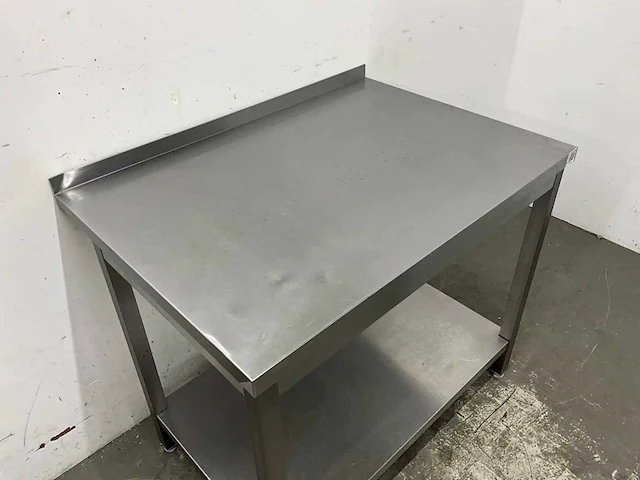 Rvs werktafel met spatrand - afbeelding 5 van  5