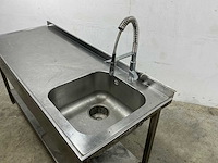 Rvs werktafel met spoelbak - afbeelding 4 van  6
