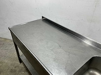 Rvs werktafel met spoelbak - afbeelding 5 van  6