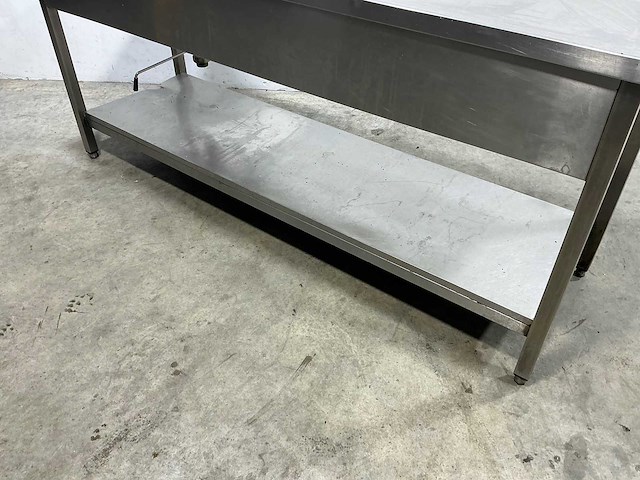 Rvs werktafel met spoelbak - afbeelding 1 van  3