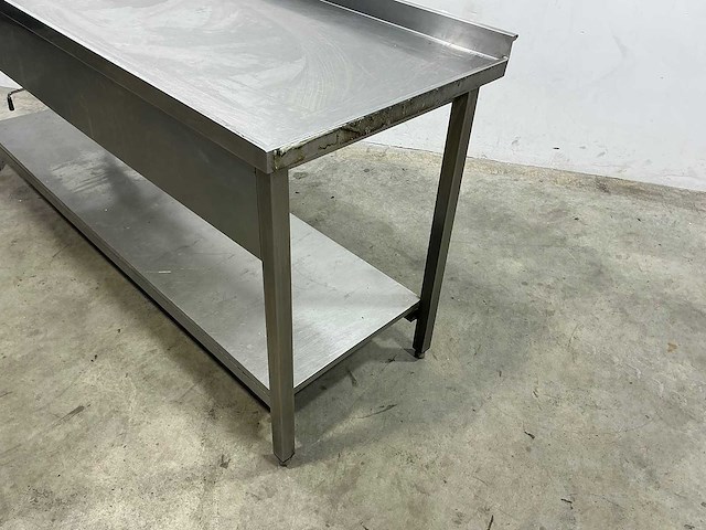 Rvs werktafel met spoelbak - afbeelding 2 van  3