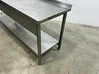 Rvs werktafel met spoelbak - afbeelding 2 van  3