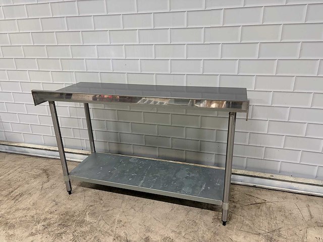 Rvs werktafel met stalen onderschap - afbeelding 4 van  4
