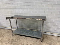 Rvs werktafel met stalen onderschap - afbeelding 4 van  4