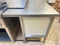 Rvs werktafel met trespa laden en schuifdeur - afbeelding 2 van  4