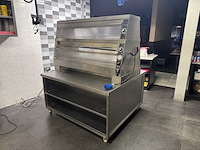 Rvs werktafel met warmhoud kast - warmhoudkast - afbeelding 1 van  5