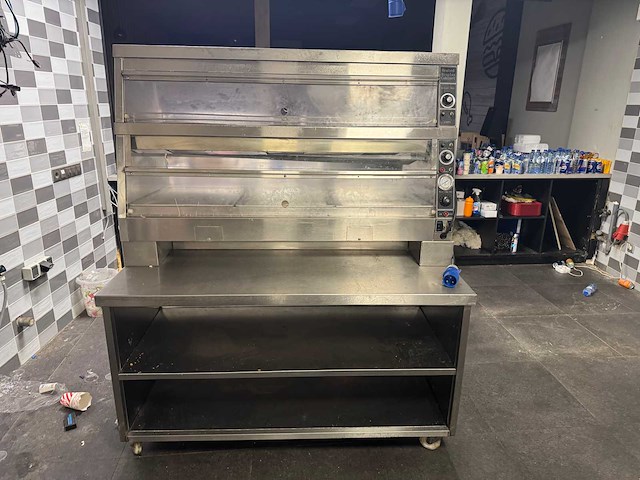 Rvs werktafel met warmhoud kast - warmhoudkast - afbeelding 2 van  5