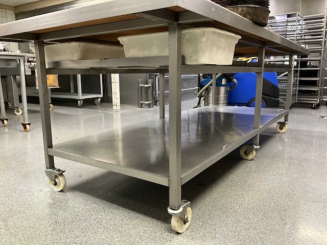 Rvs werktafel (mobiel) - afbeelding 2 van  3