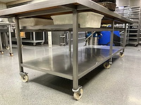 Rvs werktafel (mobiel) - afbeelding 2 van  3