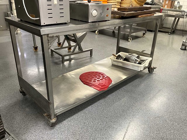 Rvs werktafel (mobiel) - afbeelding 1 van  2