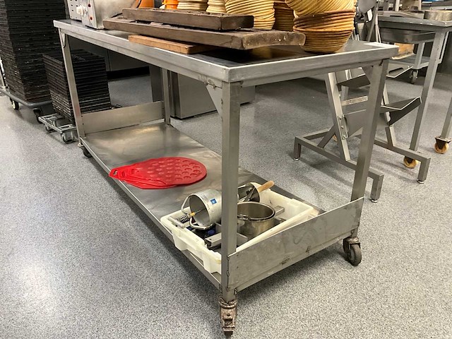 Rvs werktafel (mobiel) - afbeelding 2 van  2