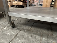 Rvs werktafel verrijdbaar 200x70x92 - afbeelding 3 van  3