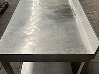 Rvs werktafel verrijdbaar 200x70x97 - afbeelding 3 van  6