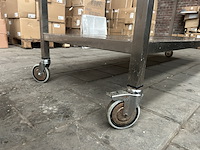 Rvs werktafel verrijdbaar 200x70x97 - afbeelding 5 van  6