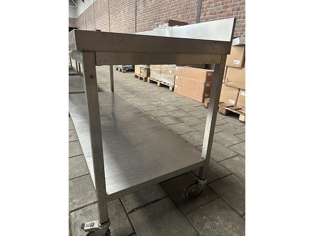 Rvs werktafel verrijdbaar 200x70x97 - afbeelding 6 van  6