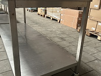 Rvs werktafel verrijdbaar 200x70x97 - afbeelding 6 van  6