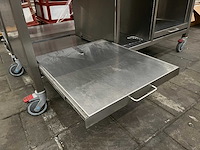 Rvs werktafel verrijdbaar met 2 lades - afbeelding 3 van  5