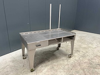 Rvs werktafel verrijdbaar - afbeelding 1 van  3