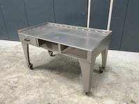 Rvs werktafel verrijdbaar - afbeelding 3 van  3