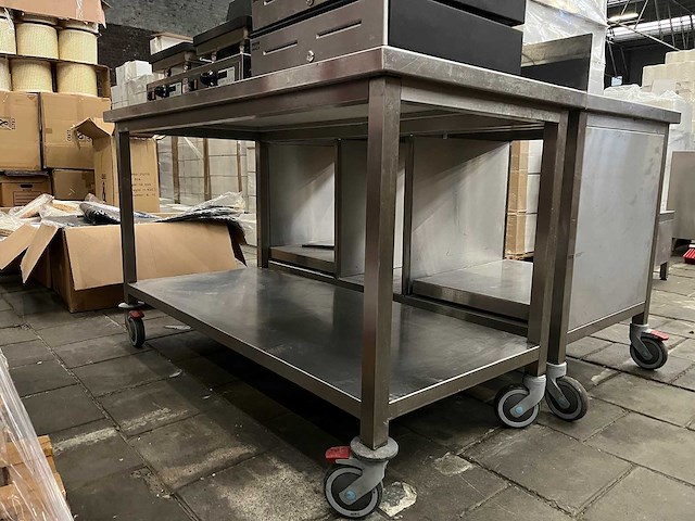 Rvs werktafel verrijdbaar - afbeelding 1 van  5
