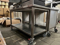 Rvs werktafel verrijdbaar - afbeelding 1 van  5