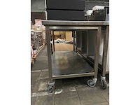 Rvs werktafel verrijdbaar - afbeelding 2 van  5
