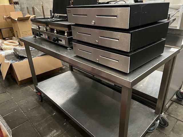 Rvs werktafel verrijdbaar - afbeelding 3 van  5