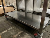 Rvs werktafel verrijdbaar - afbeelding 4 van  5