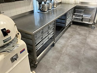 Rvs werktafel verrijdbaar - afbeelding 2 van  2