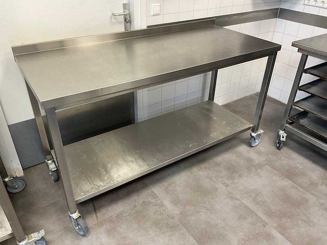 Rvs werktafel verrijdbaar - afbeelding 1 van  1