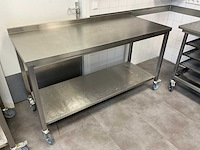 Rvs werktafel verrijdbaar - afbeelding 1 van  1