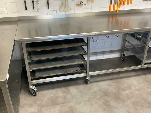 Rvs werktafel verrijdbaar - afbeelding 1 van  1