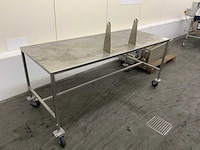 Rvs werktafel verrijdbaar