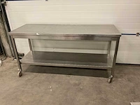 Rvs werktafel verrijdbaar