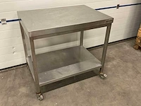 Rvs werktafel verrijdbaar