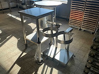 Rvs werktafel + vuilniszakhouder - afbeelding 1 van  5