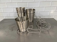 Rvs wijnkoeler met tafelklemmen (8x) - afbeelding 2 van  4