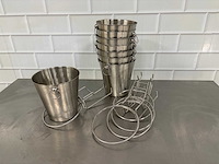 Rvs wijnkoeler met tafelklemmen (8x) - afbeelding 3 van  4