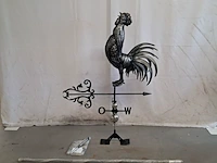 Rvs windwijzer tuinbeeld, haan