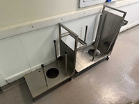 Rvs wokpan transportkar (2x) - afbeelding 1 van  3