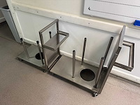 Rvs wokpan transportkar (2x) - afbeelding 2 van  3