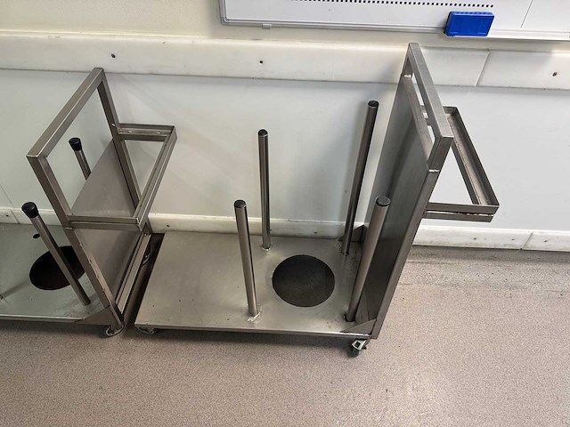 Rvs wokpan transportkar (2x) - afbeelding 3 van  3