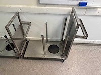 Rvs wokpan transportkar (2x) - afbeelding 3 van  3