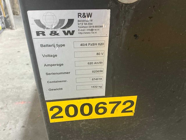 R&w 80 volt tractie accu - afbeelding 2 van  9