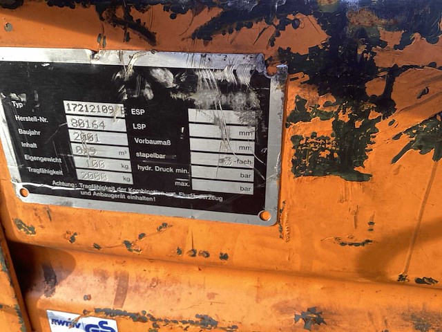 Rwtüv kiep opslagcontainer (11x) - afbeelding 9 van  10